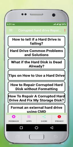 Corrupted hard drive Repair Guide screenshot 1