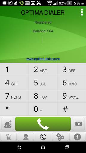 Optima Mobile Dialer screenshot 1