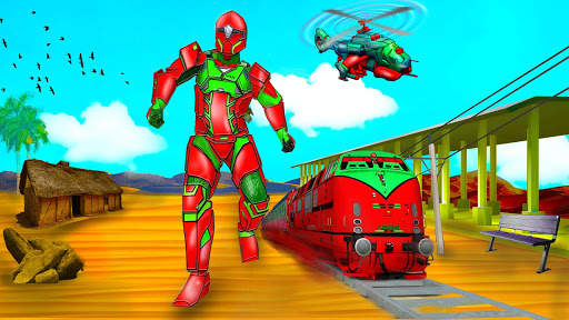 Light Train Transform Robot Attack Shooting Games screenshot 3