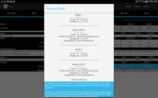 PCGen Character Importer Lite screenshot 23