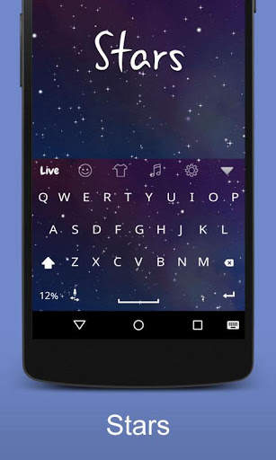 Stars Live Keyboard Theme screenshot 3