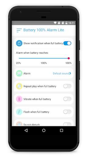 Battery 100% Alarm Lite screenshot 3
