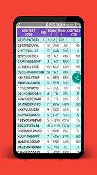 D11 Private Contest Codes screenshot 1