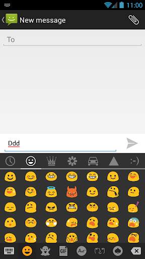 BarFlat Dark Emoji Keyboard screenshot 4