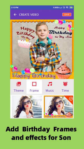 Birthday video maker for Son - with photo and song screenshot 3
