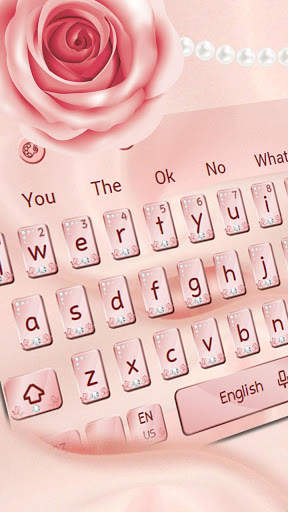 Pink Luxury Rose Keyboard screenshot 1