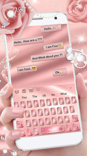 Gold Diamond Silk Keyboard Theme screenshot 2