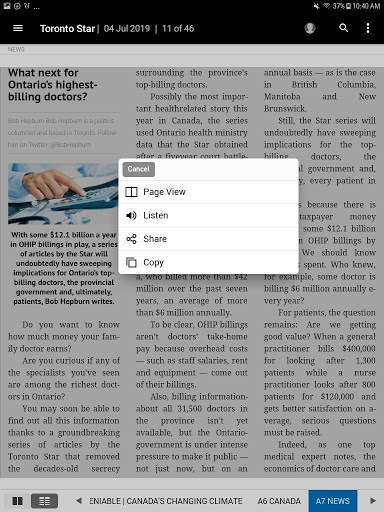 Toronto Star ePaper Edition screenshot 5