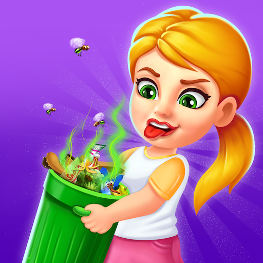 Girl home cleaning games icon