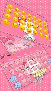 Cute Cat Bowknot Keyboard screenshot 3