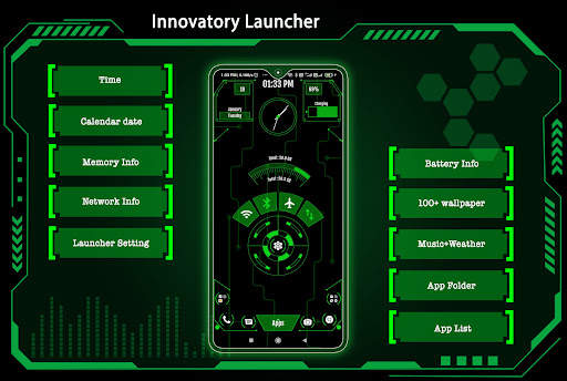 Innovatory Launcher 2021 - hitech homescreen screenshot 1