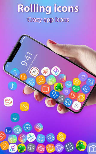 3D Rolling Icon Launcher 1 تصوير الشاشة