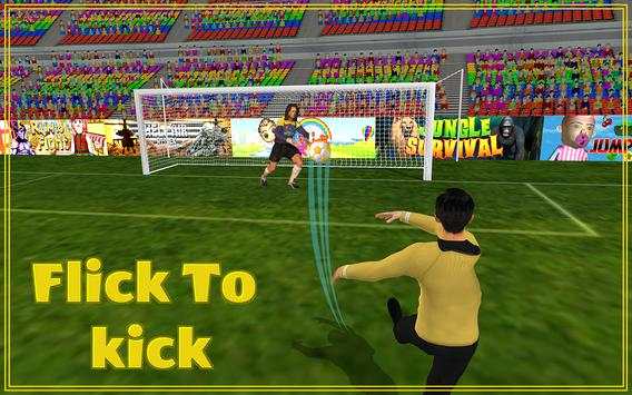 Jari Sepak bola Bola Tendangan 3D screenshot 1