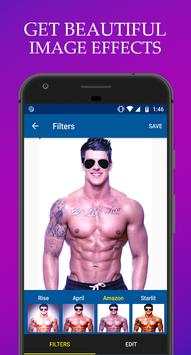 Men Body Suit Photo Editor : Abs, Beard, Tattoo screenshot 3