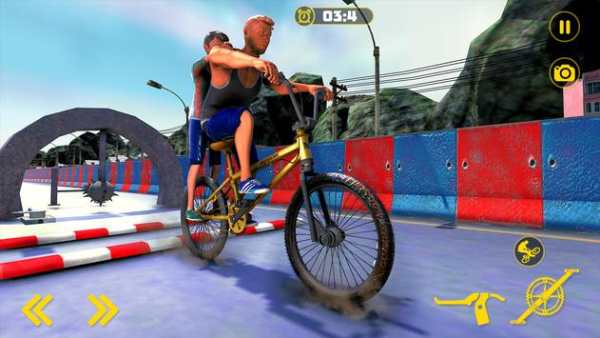 Happy Guts Glory Wheels - BMX Obstacle Course Game screenshot 1