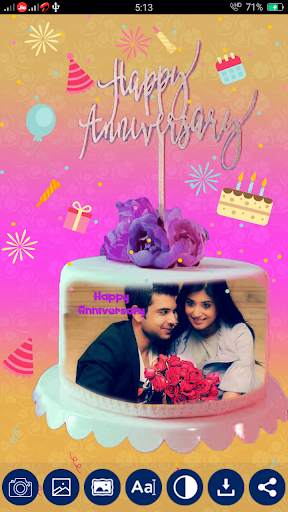 Name Photo On Anniversary Cake screenshot 3