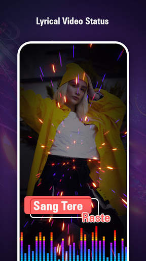 MBeat Partical Status Maker : Lyrical Video Maker screenshot 3