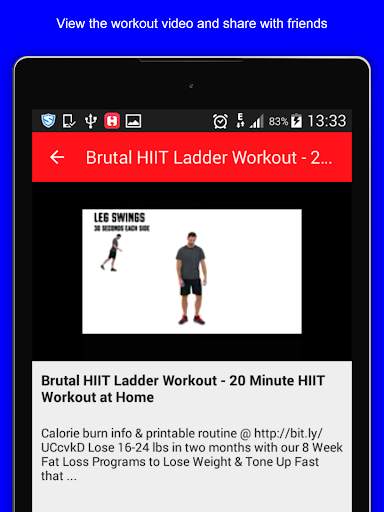 Home Workout Guide for Men; Exercises & fitness screenshot 10