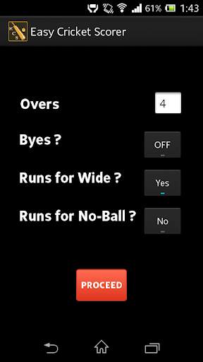 Easy Cricket Scorer screenshot 1