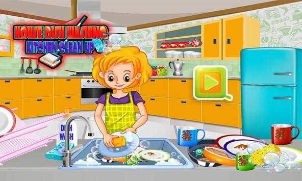 House Dish Washing Kitchen Clean up: Cleaning Sim screenshot 4