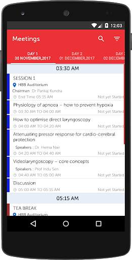 TMC DAC 2017 conference app screenshot 1