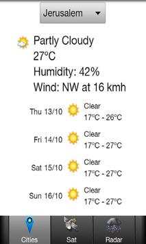Weather Israel Lite screenshot 1