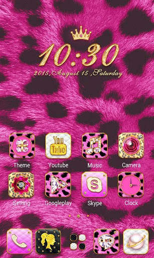 Pink Glitter GO Launcher Theme screenshot 3