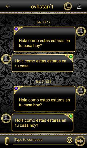 THEME FOR GO SMS GOLD DIAMONDS screenshot 1