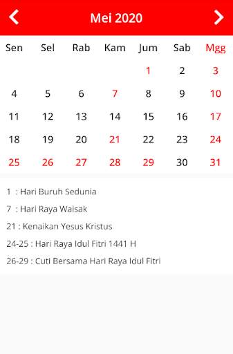 Kalender Indonesia 4 تصوير الشاشة