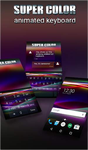 Super Color Animated Keyboard   Live Wallpaper screenshot 1