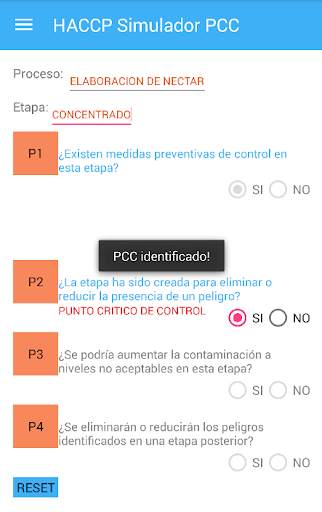 HACCP Simulador PCC screenshot 2