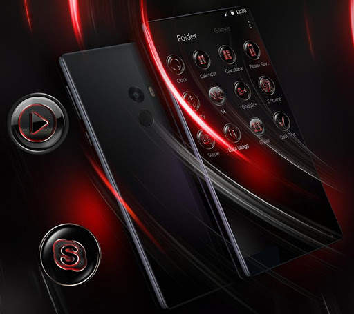 Dark Red Black Launcher Theme😍 screenshot 3