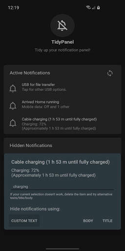 TidyPanel (Notifications Blocker & Cleaner) скриншот 5