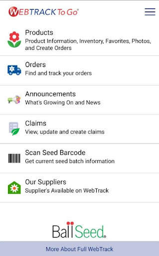 Ball Seed WebTrack To Go screenshot 1