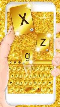 Gold Glitter Keyboard Theme screenshot 2