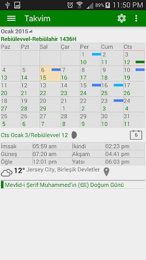 Namaz Vakitleri & İslam Takvim screenshot 1