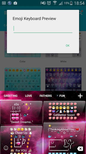 Glass Nebula Emoji Keyboard screenshot 5