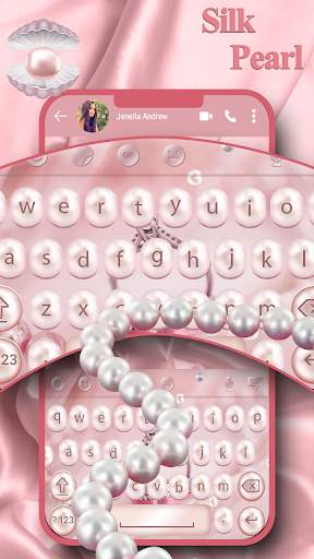 Silk Pearl Keyboard Theme screenshot 3