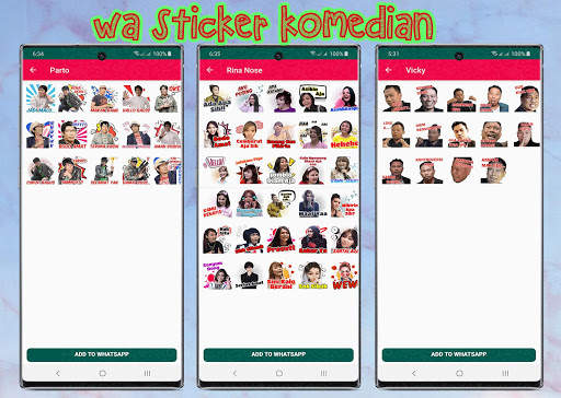 WAStickerApp Komedian Pelawak Cute WA Sticker screenshot 6