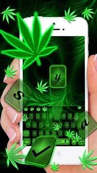 Smoky Weed Leaf Keyboard Theme screenshot 2