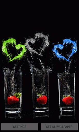 Strawberry Hearts Live Wallpaper 1 تصوير الشاشة