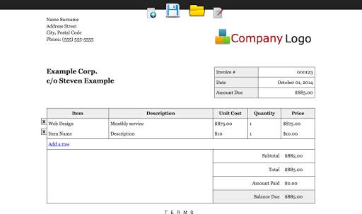 Editable Invoice Droid screenshot 3