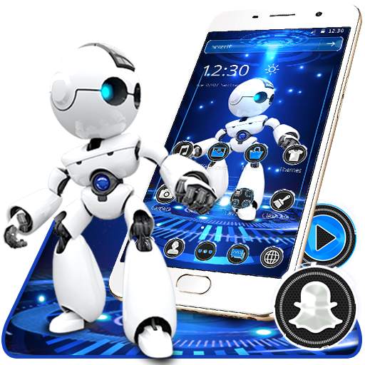 Blue Robot Technology Launcher Theme🤖 1.1.1