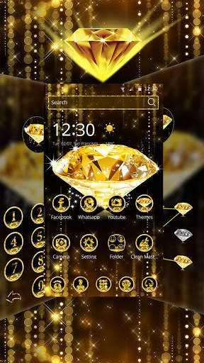 Gold Diamond Theme Wallpaper screenshot 1