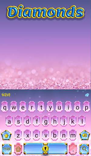 Diamonds Animated Keyboard   Live Wallpaper स्क्रीनशॉट 2