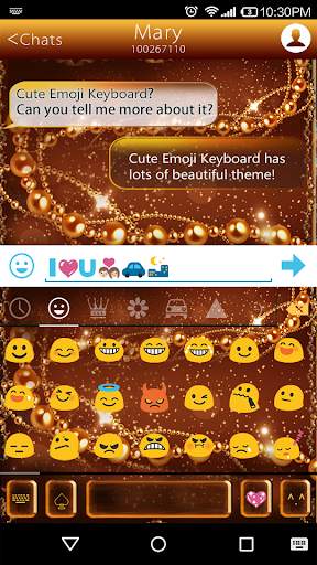 Vintage Gold Emoji Keyboard screenshot 2