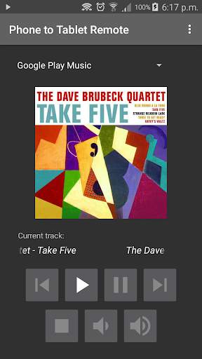 Phone to Tablet Remote for music and video screenshot 1
