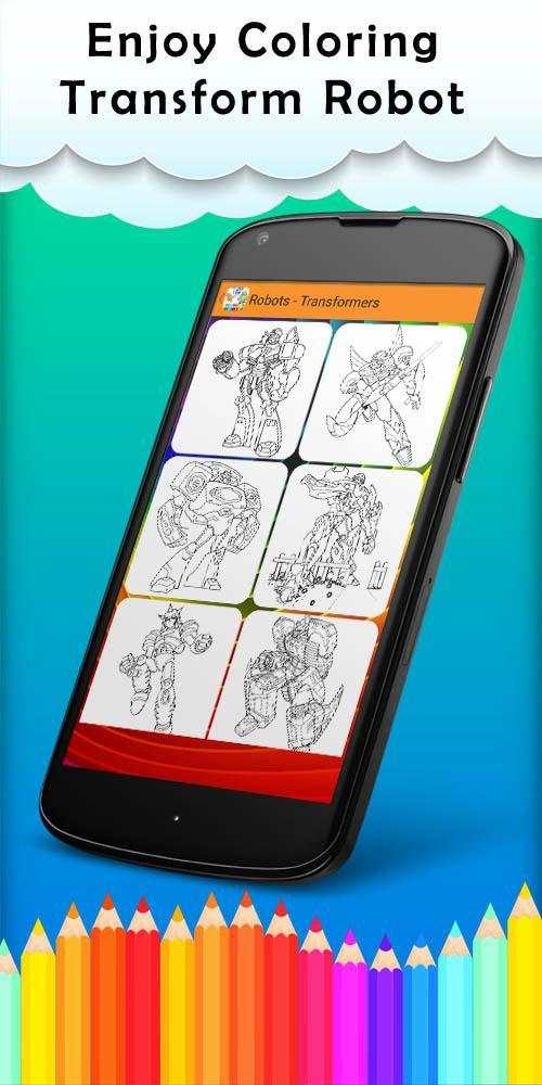 Robot coloring pages : dragon toys скриншот 3