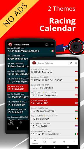 Racing Calendar 2024   Ranking screenshot 1