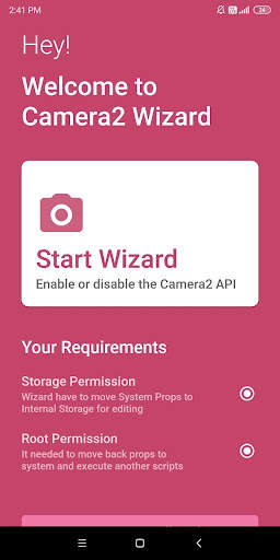 Camera2 API Enabler Wizard screenshot 1